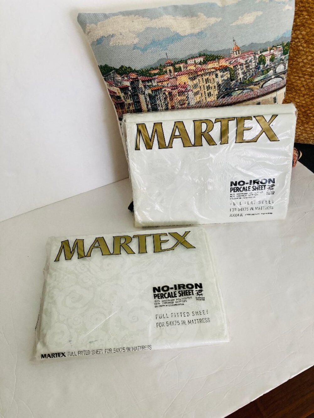 Martex Vintage Set of White Full Size Sheets New In Package
